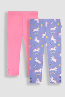 JoJo Maman Bébé Lilac Purple Unicorn & Pink 2-Pack Leggings (Q80683) | HK$226