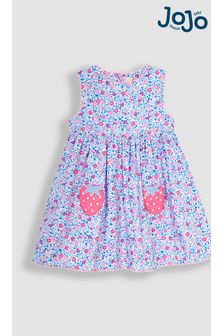 Pink Ladybird Ditsy - Jojo Maman Bébé Floral Novelty Pocket Dress (Q80689) | 143 LEI