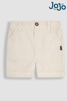 JoJo Maman Bébé Natural Seersucker Stripe Shorts (Q80693) | $29