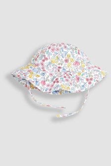 JoJo Maman Bébé Pink Meadow Floral Floppy Sun Hat (Q80703) | €23