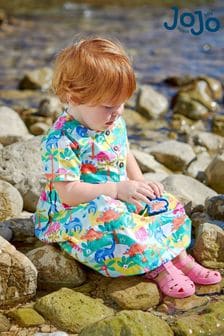 JoJo Maman Bébé Multi Dinosaur Button Front Pet In Pocket Summer Dress (Q80709) | €39