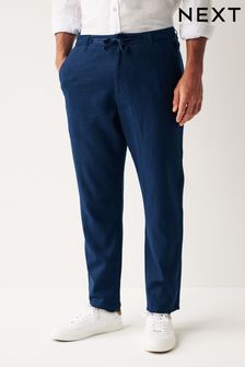 Linen Viscose Drawstring Trousers