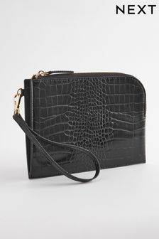 Black Croc Effect Pouch (Q80863) | €19