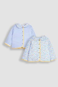 Jojo Maman Bébé 橙色和檸檬色小花珩縫夾克 (Q80889) | HK$278