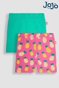 Fuschia mit Ananasprint und Grün - Jojo Maman Bébé 2er-Packung Shorts (Q80948) | 24 €