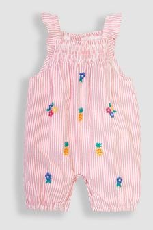 珊瑚粉色菠萝 - Jojo Maman Bébé刺繡泡泡紗日光浴服 (Q80949) | NT$1,070
