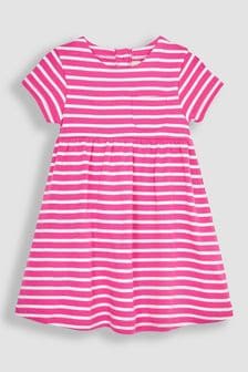 JoJo Maman Bébé Pink Classic Stripe Jersey Dress (Q80962) | SGD 31