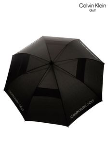 Calvin Klein Golf Black Solid Colour Vented Umbrella