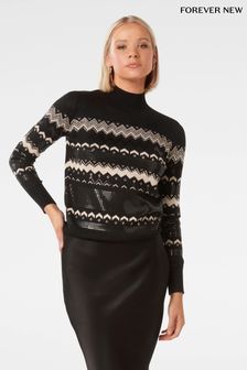 Okrašen pulover z nordijskim vzorcem Forever New Steph (Q80986) | €114