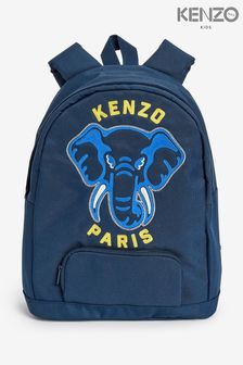 حقيبة ظهر زرقاء بشعار الماركة ورسمة فيل للأطفال من KENZO (Q80998) | 804 ر.ق