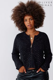 Oliver Bonas Gem Knitted Black Bomber Jacket (Q81071) | 50 €