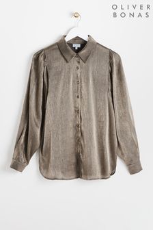 Oliver Bonas金色金屬光燦金色襯衫 (Q81115) | HK$668