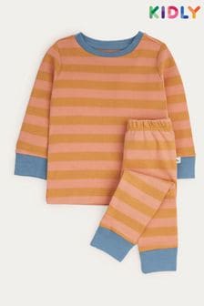 Różowa piżama Kidly z bawełny organicznej (Q81248) | 140 zł