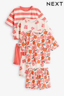 Red/Cream Fruit Stripe Short Pyjamas 3 Pack (9mths-16yrs) (Q81251) | $49 - $71