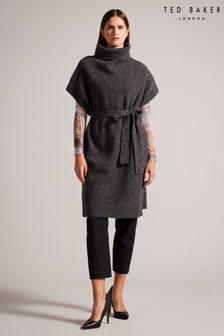 Ted Baker Grey Danlena Engineered Funnel Neck Cape (Q81352) | NT$7,700