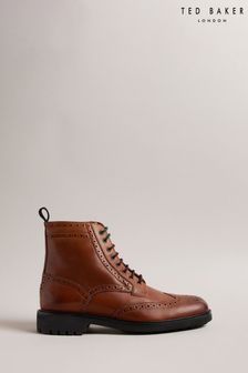 Ted Baker Jakobe Tan Chunky Leather Lace Up Boot (Q81363) | €72