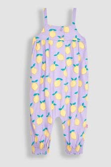 JoJo Maman Bébé Lilac Purple Lemon Print Jumpsuit (Q81422) | $37