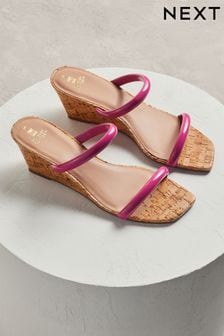 Pink Forever Comfort® Low Cork Wedges (Q81487) | €32