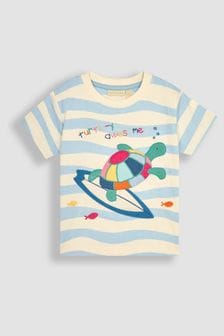 ブルー ウミガメ - Jojo Maman Bébé アップリケ Tシャツ (Q81617) | ￥2,990
