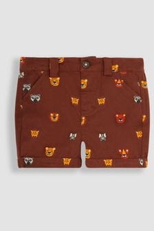 Rjave safari živali - Kratke hlače iz kepra Jojo Maman Bébé Safari Animals (Q81660) | €21