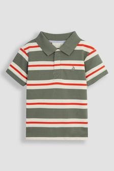 JoJo Maman Bébé Khaki Green Classic Stripe Polo Shirt (Q81666) | $29