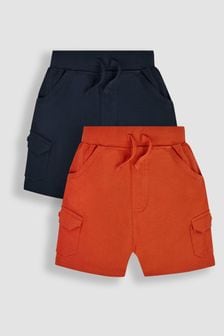 JoJo Maman Bébé Orange 2-Pack Jersey Cargo Shorts (Q81717) | 128 SAR