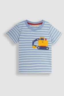 JoJo Maman Bébé Blue Digger Appliqué Pocket T-Shirt (Q81741) | €24