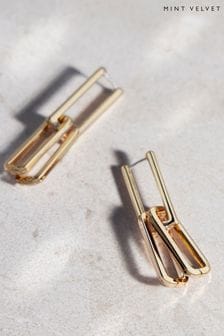 Mint Velvet Gold Link Earrings (Q81794) | $59