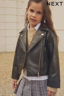 Girls grey biker jacket hot sale