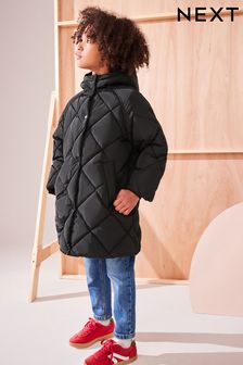 Black plain coat clearance