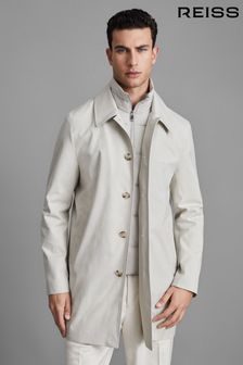 Reiss Stone Perrin Jacket With Removable Funnel-Neck Insert (Q81997) | kr5,431