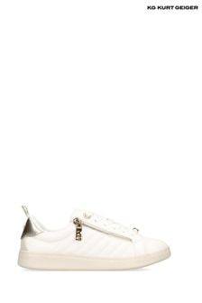 Белый - Kg Kurt Geiger Liza Zip Quilt Trainers (Q82027) | €105