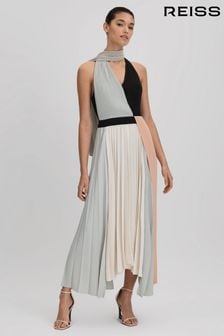 Асимметричное платье миди с плиссированной отделкой Reiss Zadie (Q82059) | €454