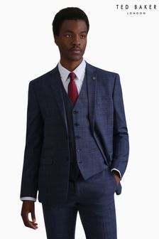 Ted Baker Tailoring Chelia Karierte Jacke in Slim Fit, Blau (Q82077) | 404 €