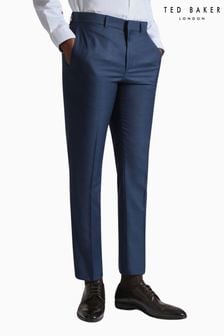 Ted Baker Tailoring Blue Tai Slim Fit Semi Plain Trousers (Q82078) | SGD 271