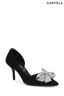 Carvela Regal Bow Court 90 Black Shoes (Q82091) | 771 د.إ