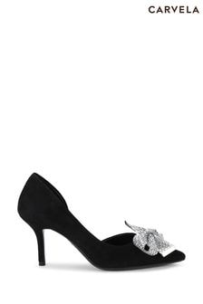 Carvela Regal Bow Court 90 Black Shoes (Q82100) | 771 د.إ