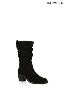 Carvela Secil Scrunched Black Boots (Q82101) | €310