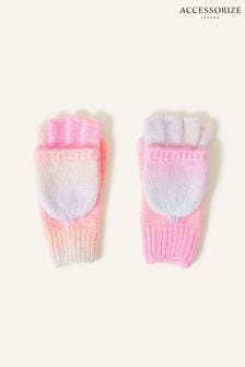 Accessorize Pink Rainbow Space Dye Capped Gloves (Q82151) | kr180