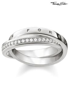 Thomas Sabo White Together Forever Ring 925 Silver, Zirconia. (Q82250) | €235