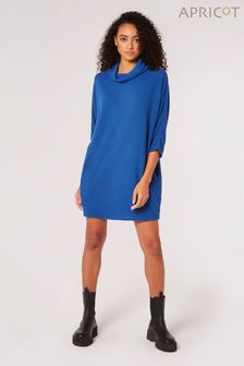 Apricot Blue Cocoon Soft Touch Rib Dress (Q82304) | $83