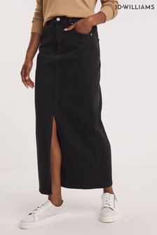JD Williams Black Split Front Denim Maxi Skirt (Q82368) | 46 €