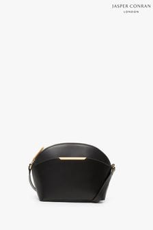 Jasper Conran London Darcey Leather Dome Cross-Body Bag with Gold Tab (Q82379) | $527