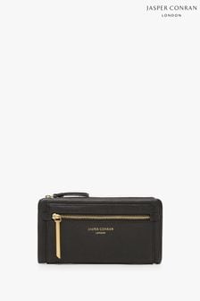 Jasper Conran London Large Darcey Leather Black Purse (Q82405) | $135