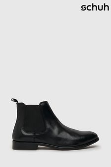 Schwarz - Schuh Dominic Chelsea-Stiefel aus Leder (Q82449) | 100 €