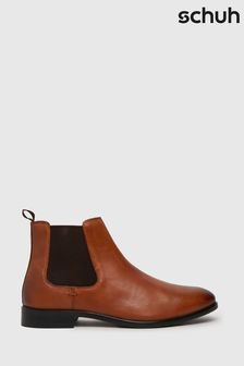 Jasnobrązowy - Skórzane buty w stylu chelsea Schuh Dominic (Q82497) | 410 zł