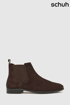 Коричневый - Schuh Dominic Leather Chelsea Boots (Q82504) | €80