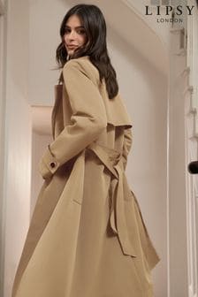 Lipsy Camel Classic Belted Trench Coat (Q82552) | OMR38