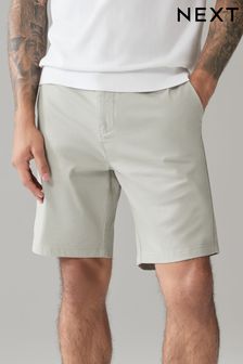 Light Green Straight Fit Stretch Chinos Shorts (Q82556) | $29