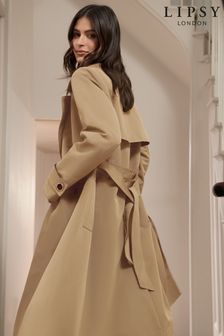 Lipsy Camel Petite Classic Belted Trench Coat (Q82574) | OMR38